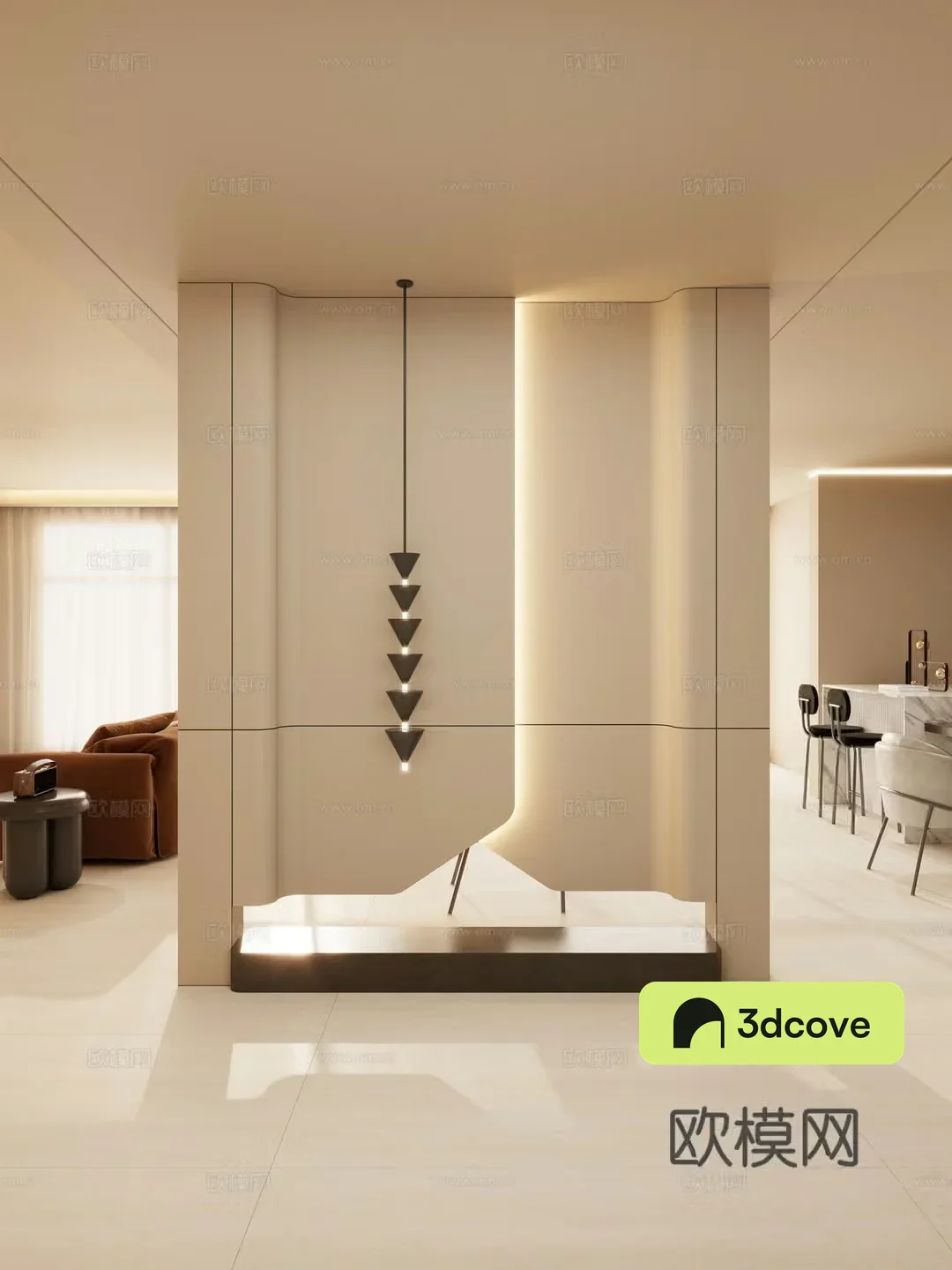 Italian style cream style symmetrical shape chandeliers cave stones without owner lamps door partitions