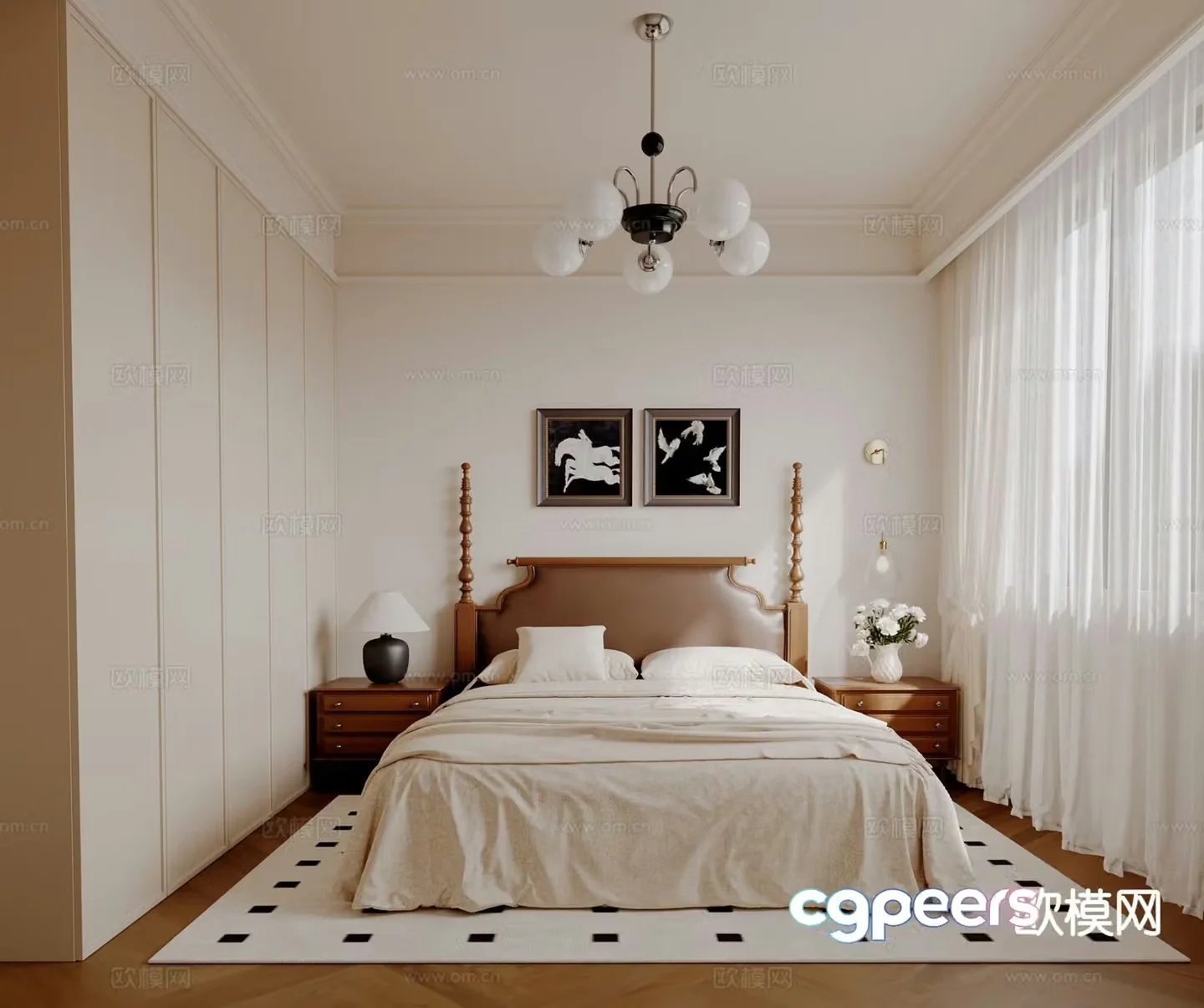 Medieval style bedroom second bedroom 3D model