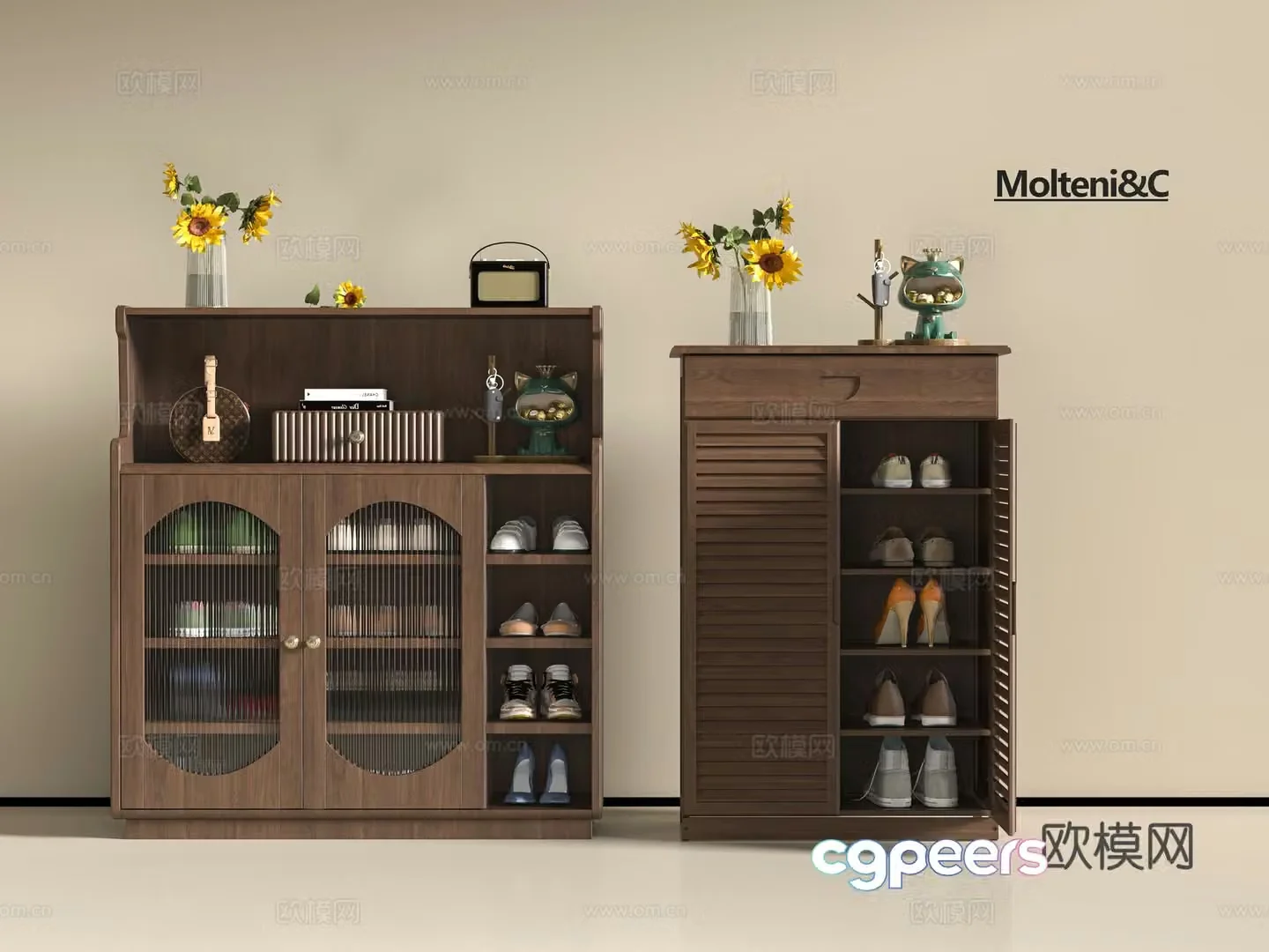 Modern shoe cabinet 3d model