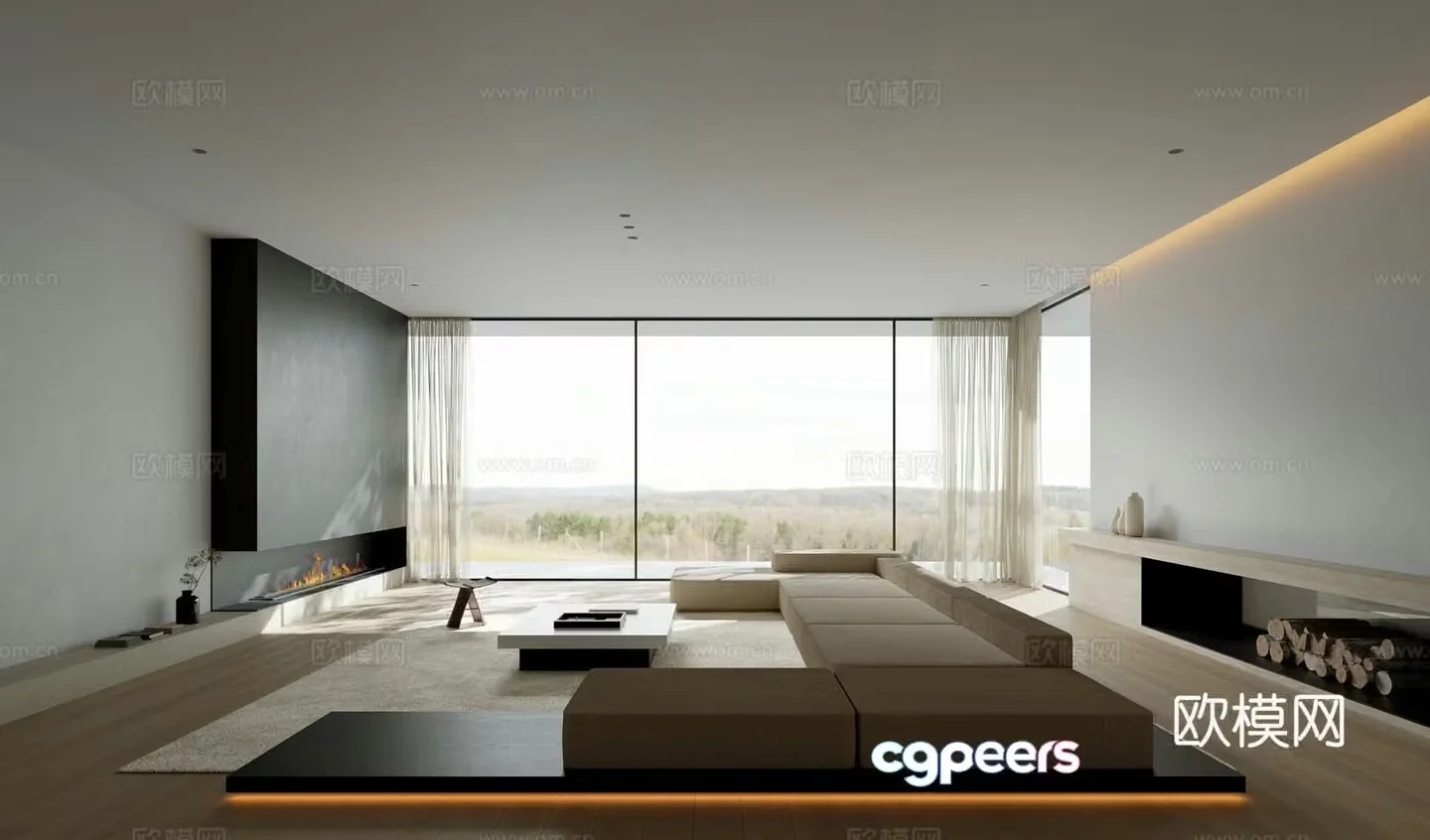 Modern living room 3d model
