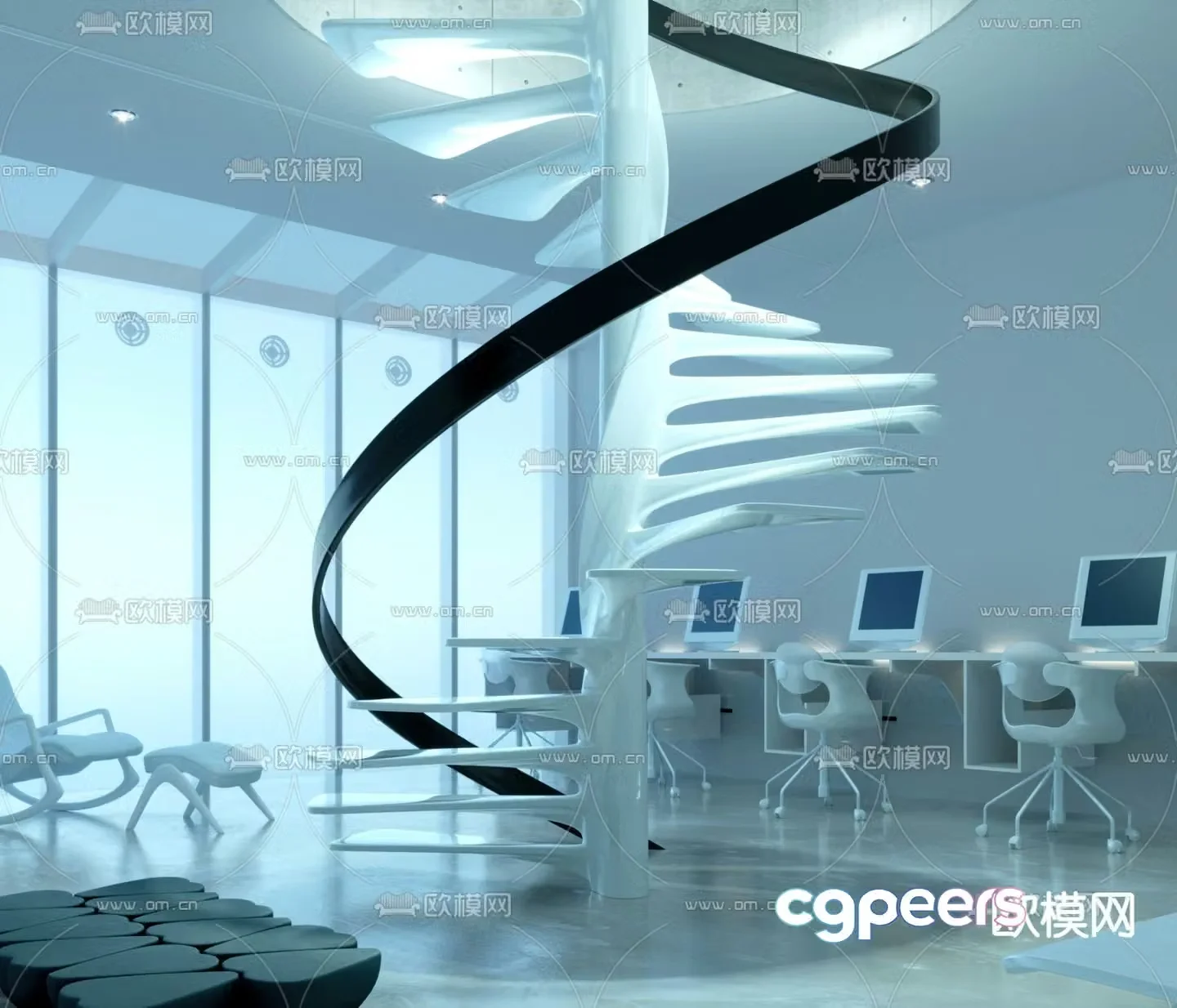 Office Public Office Area 3D Model