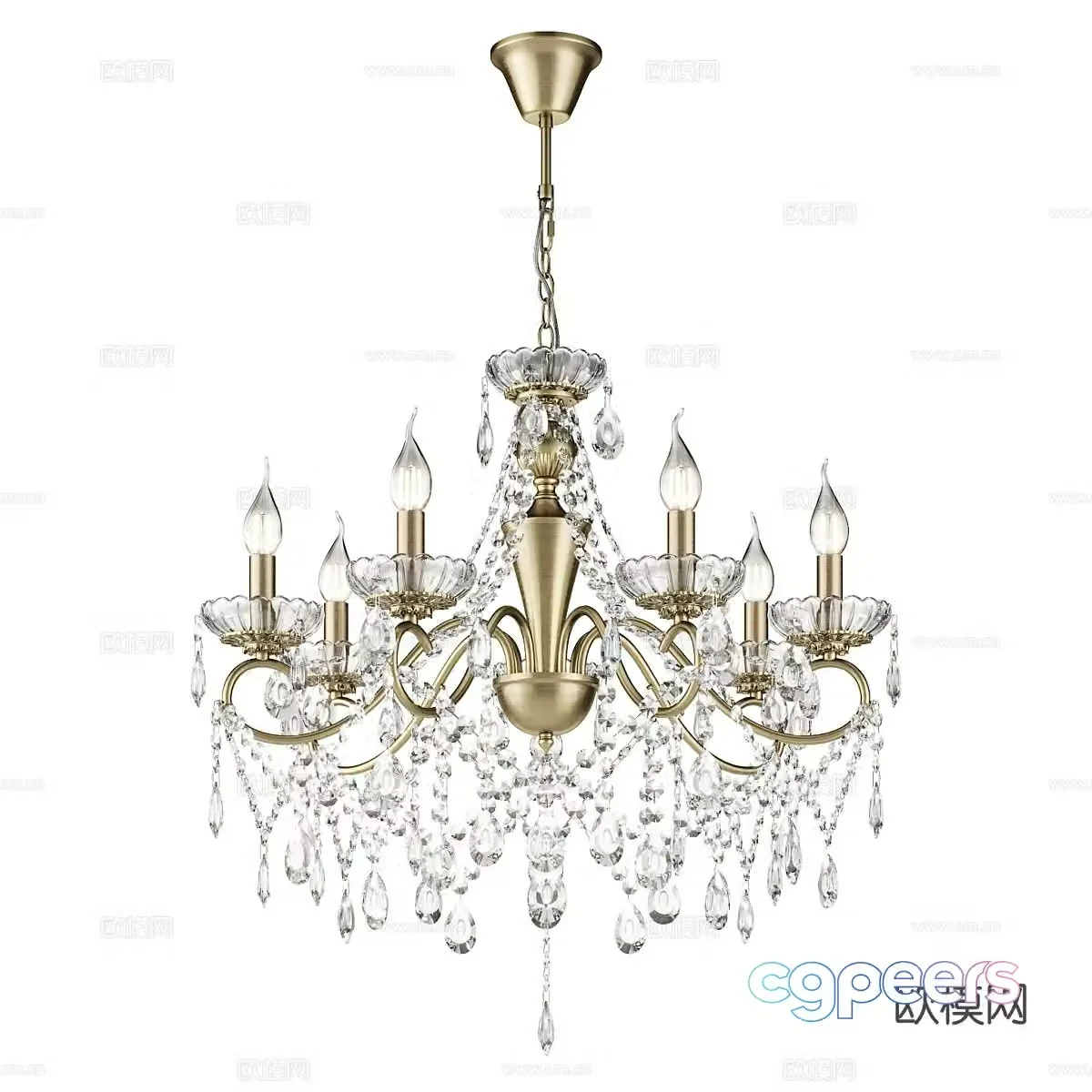 European chandelier 3d model