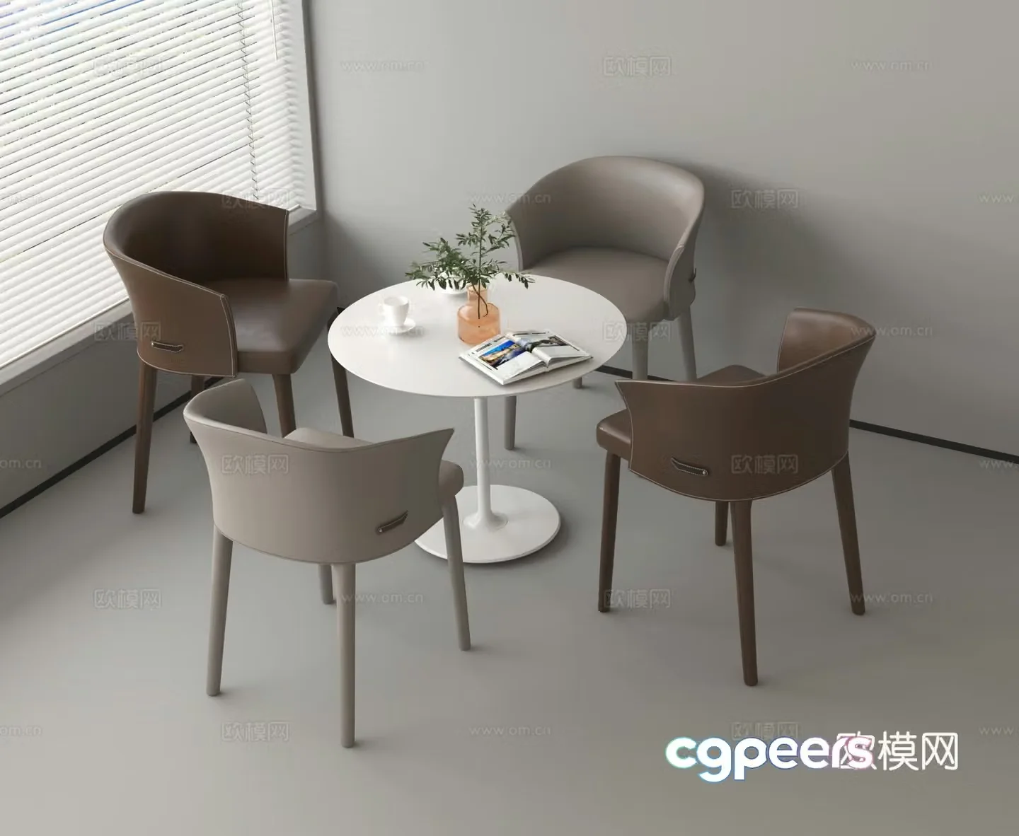 Leisure table and chairs coffee table and chairs negotiation table and chairs 3D model
