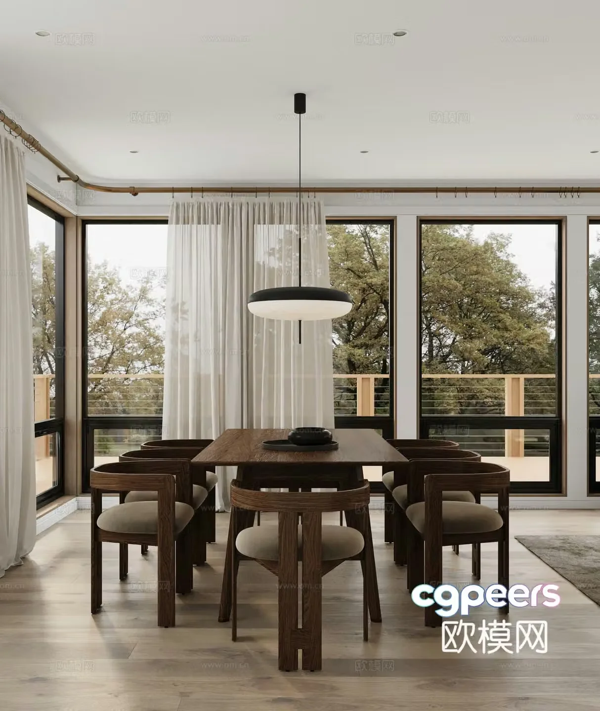 Modern restaurant 3d model