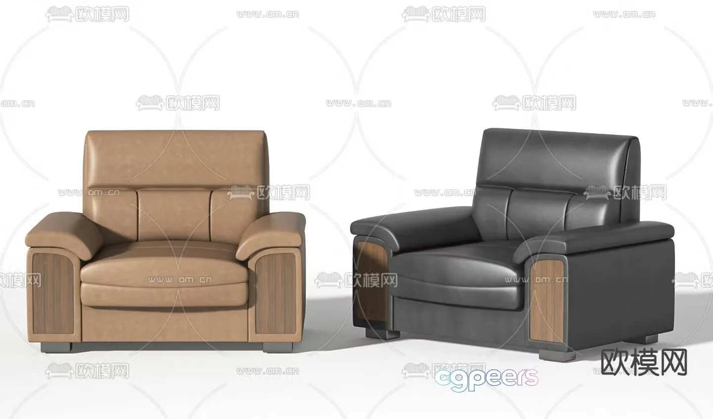 Office sofa single sofa 3d model