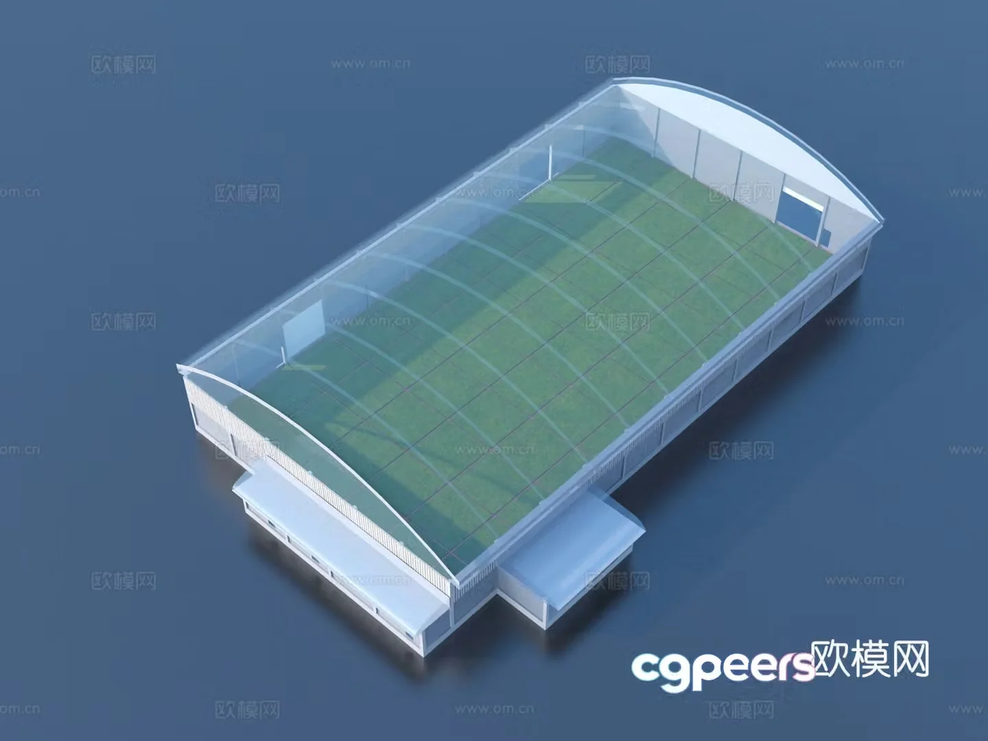 Greenhouse Glass House Glass Daylighting Top 3D Model