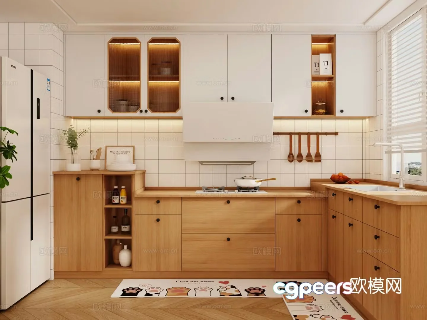 Japanese style kitchen 3d model