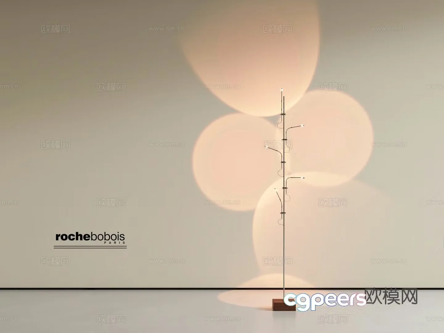 Minimalist floor lamp Sunset lamp Sunless floor lamp Metal floor lamp 3d model