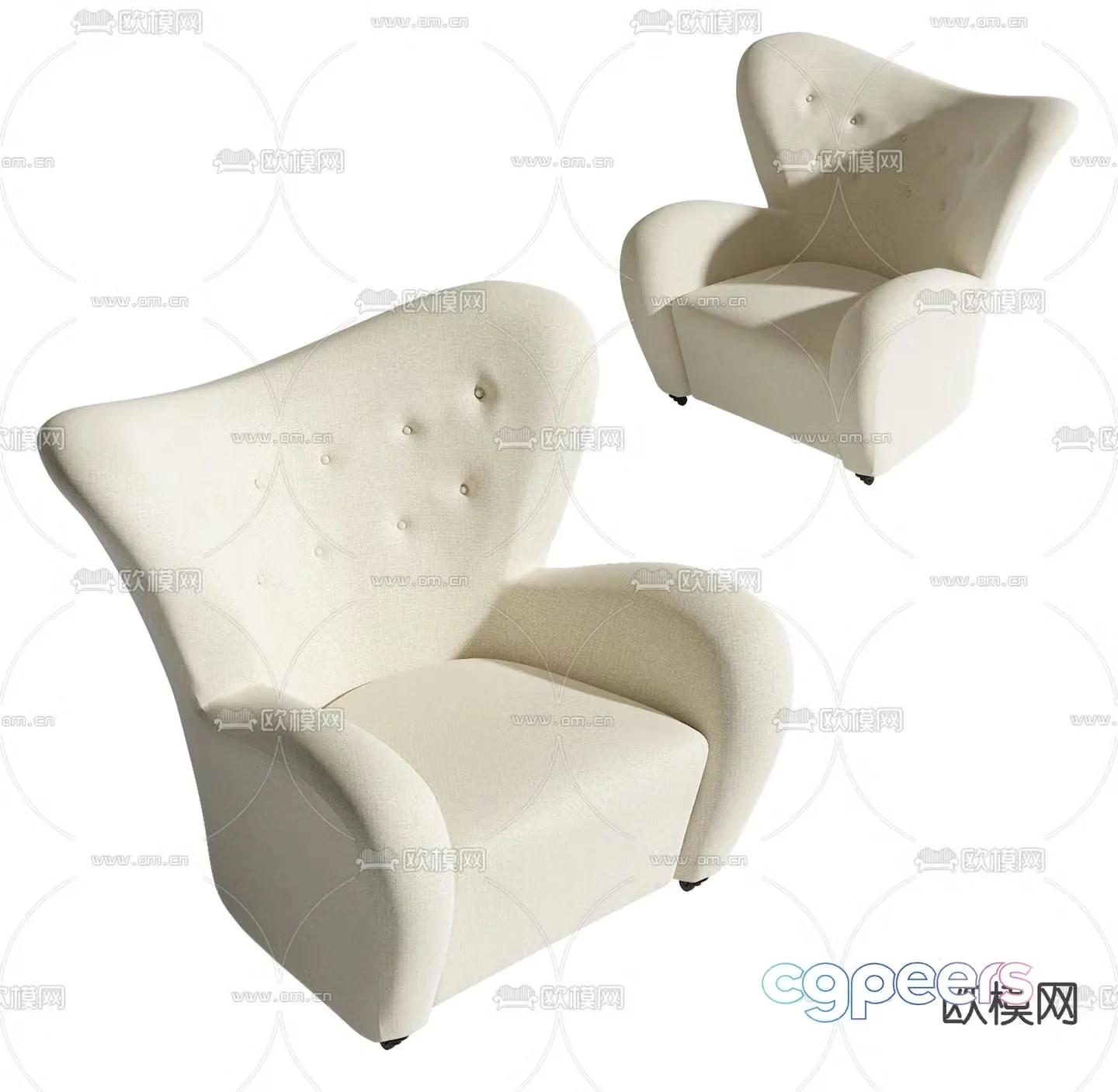 Single sofa 3d model