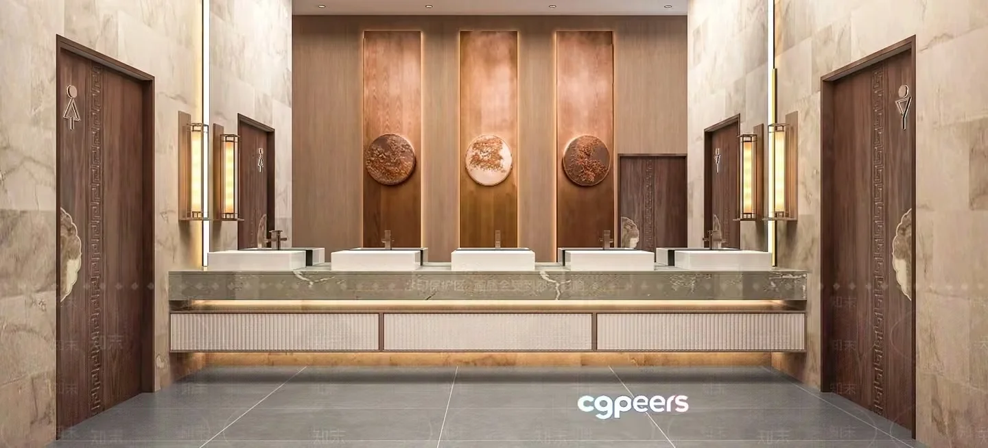 Modern Bathroom 3D Model – 12731 – VRAY Render