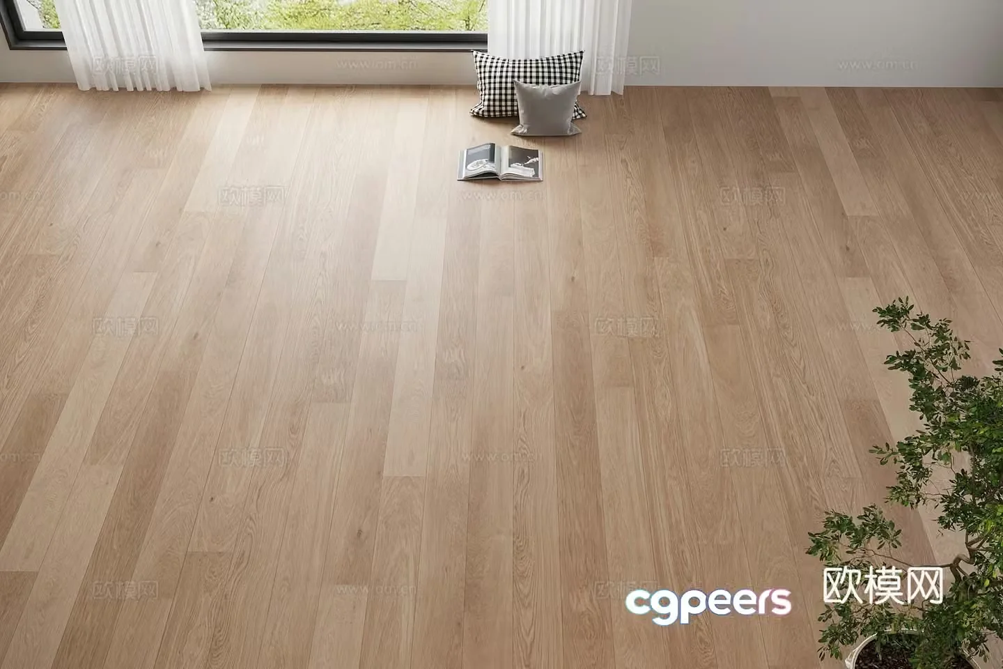 Universal wood flooring 3d model