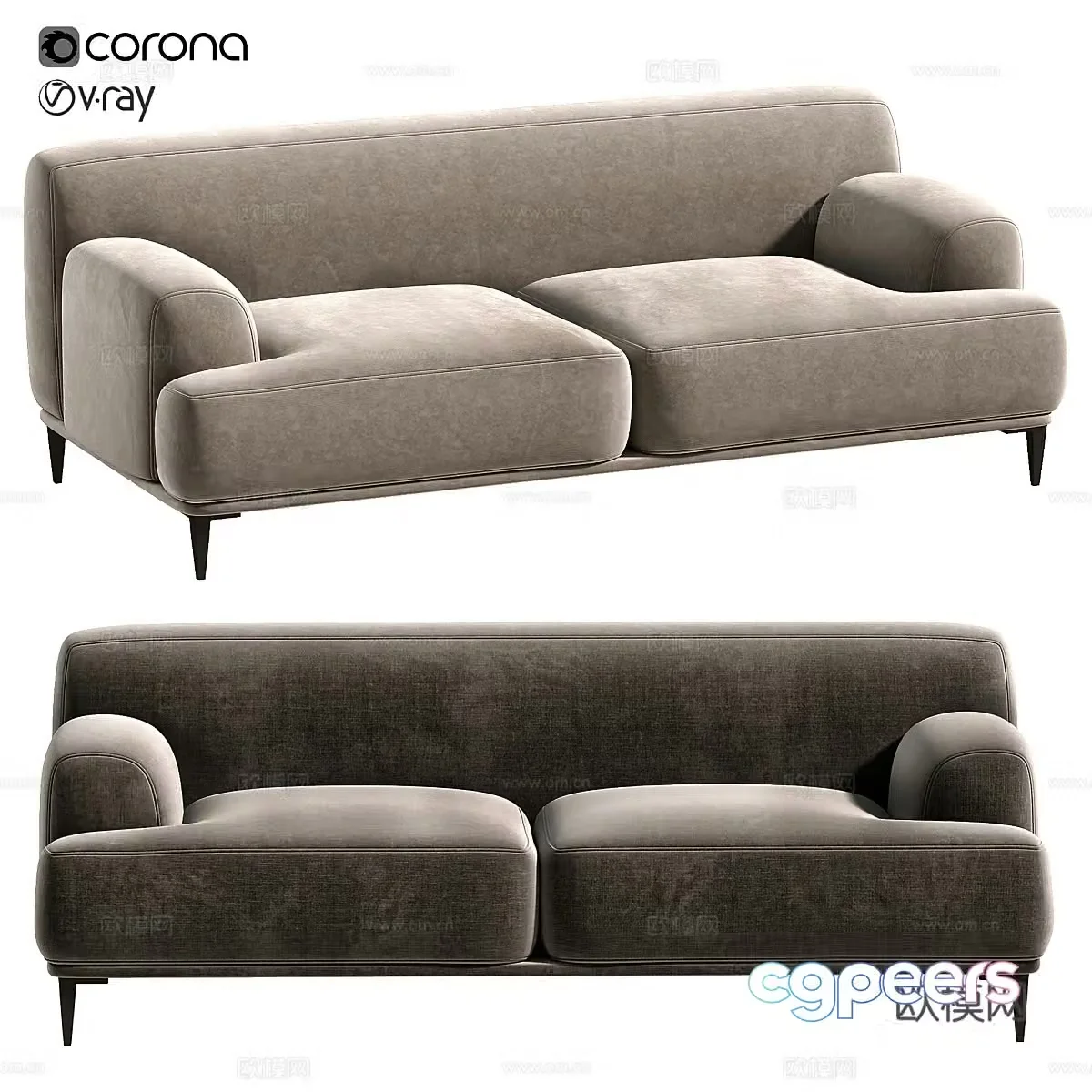 Fabric sofa small sofa living room sofa office sofa casual sofa tofu block sofa 3d model