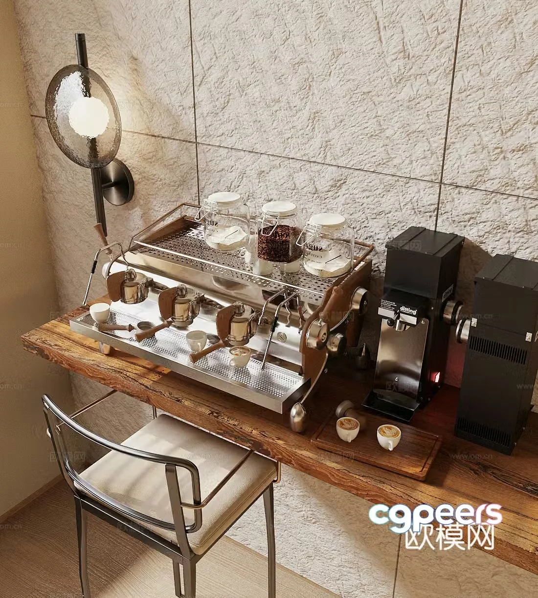 Coffee machine Kitchen appliances Capsule coffee machine Bean grinder 3D model