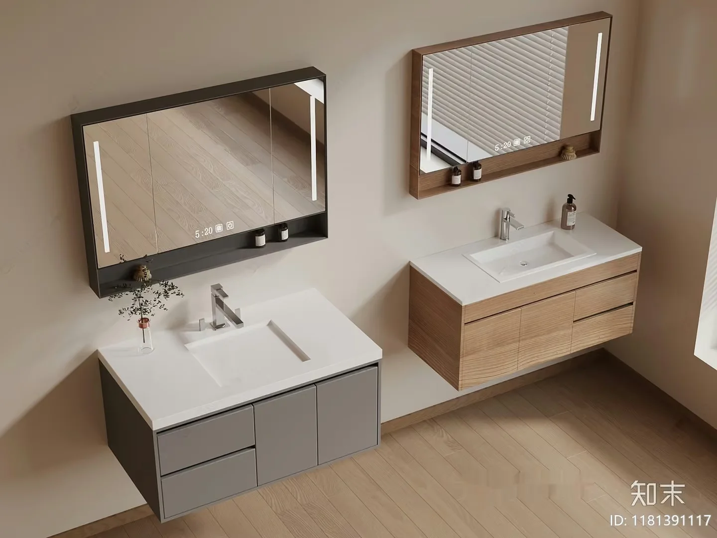 Modern Bathroom Vanity 3D Model – 8626 – VRAY Render