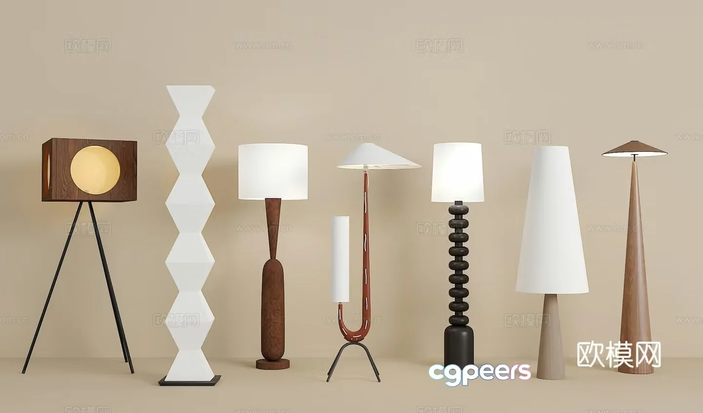 Floor lamp Metal floor lamp Art floor lamp 3d model