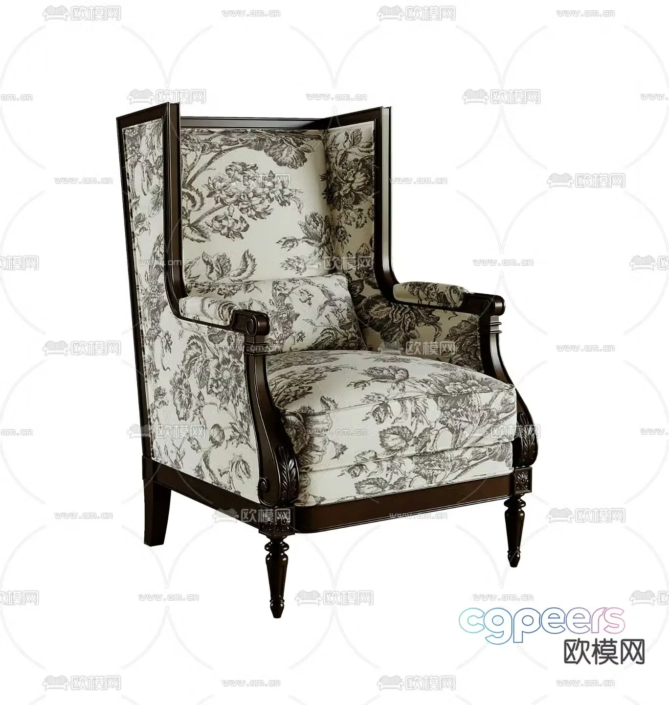 American chair leisure chair 3d model