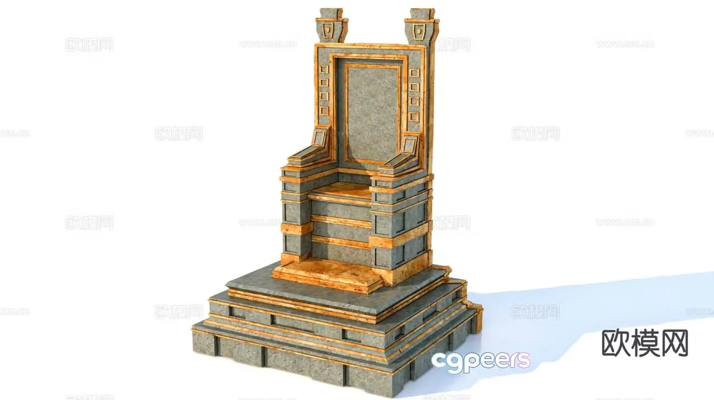Peak Throne Royal Seat Game Props 3D Model