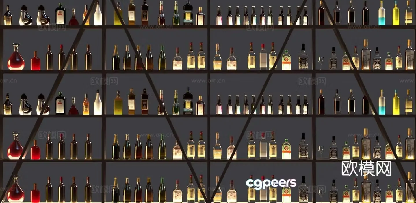 Wine cabinet 3d model