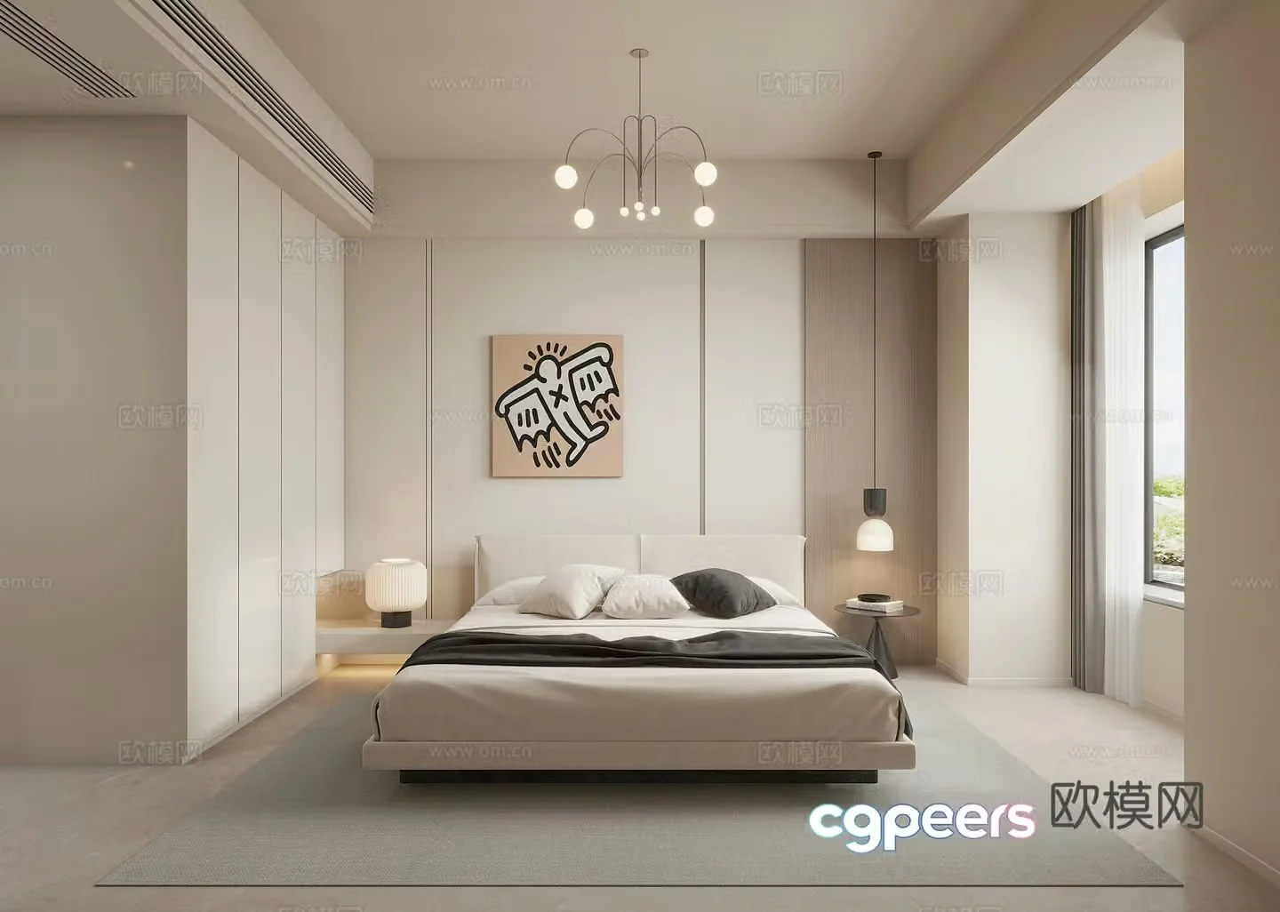 Modern bedroom 3d model