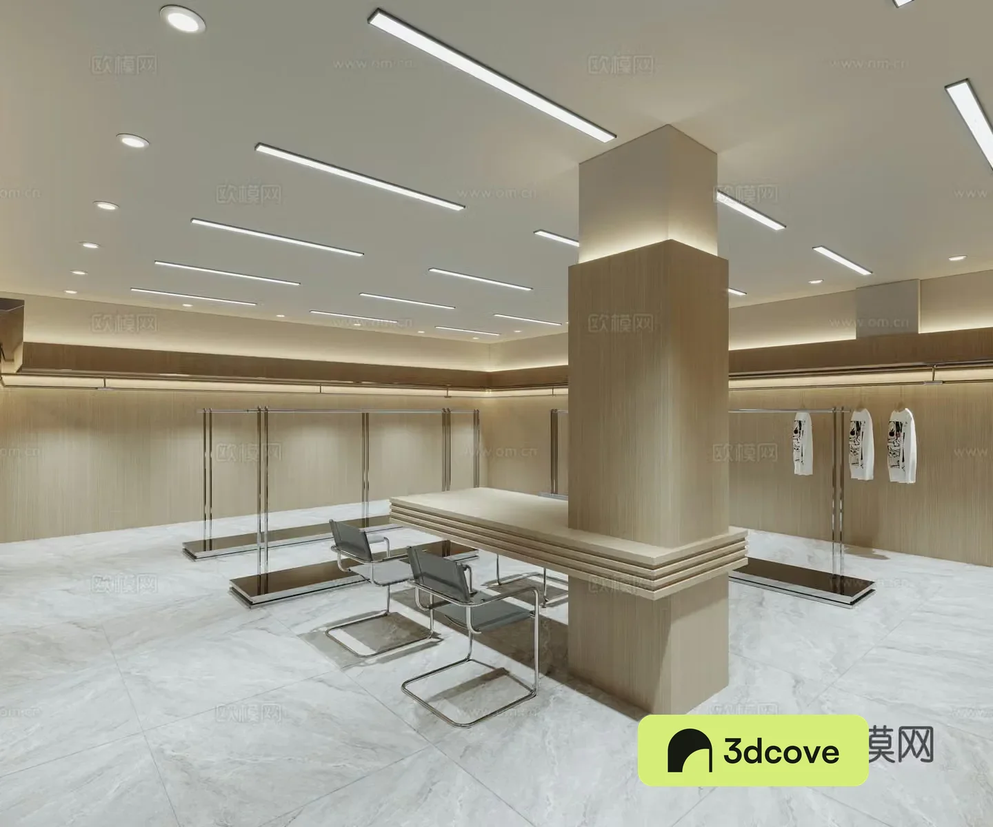 Modern clothing store live broadcast room