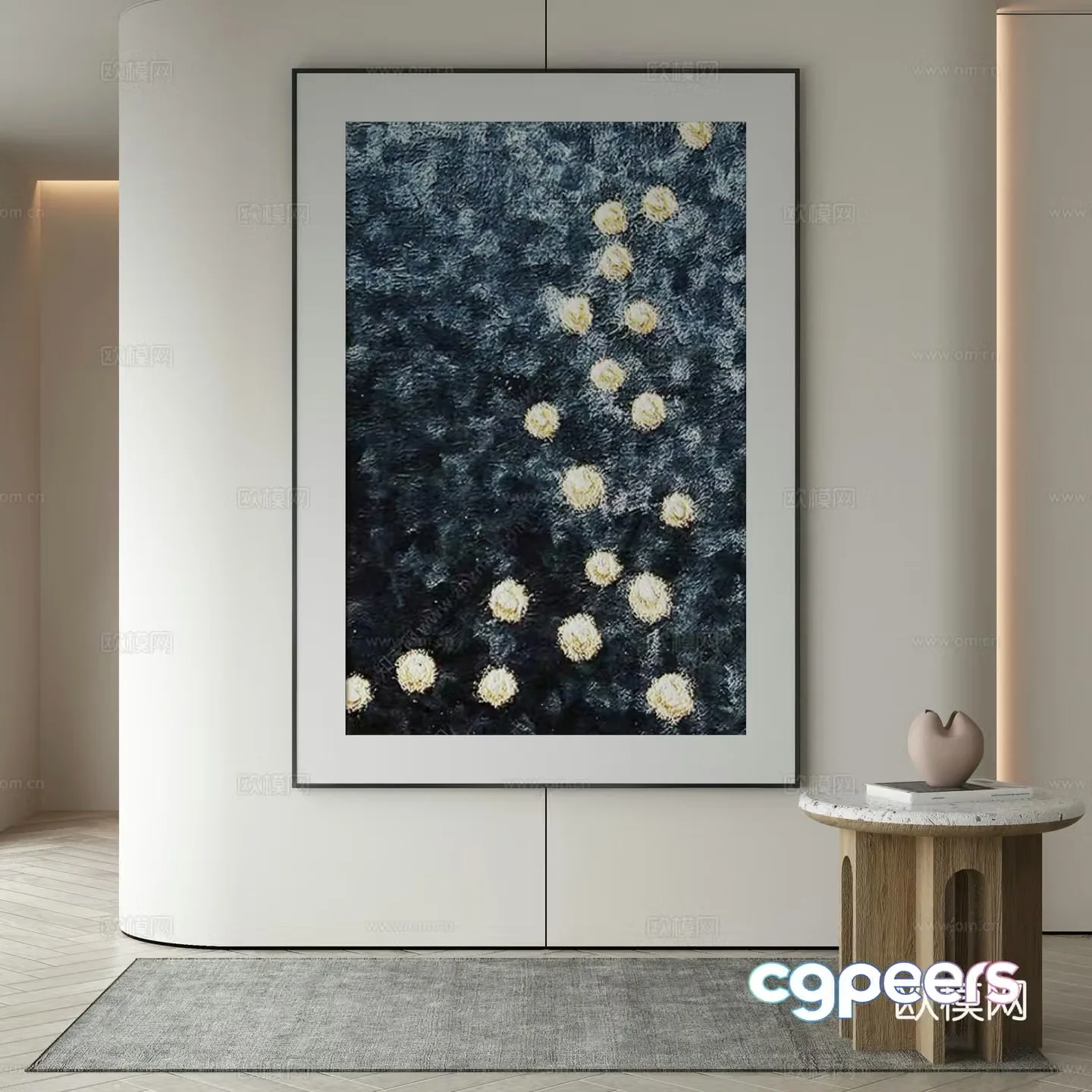 Modern Wasabi Hanging Painting Oil Painting 3D Model