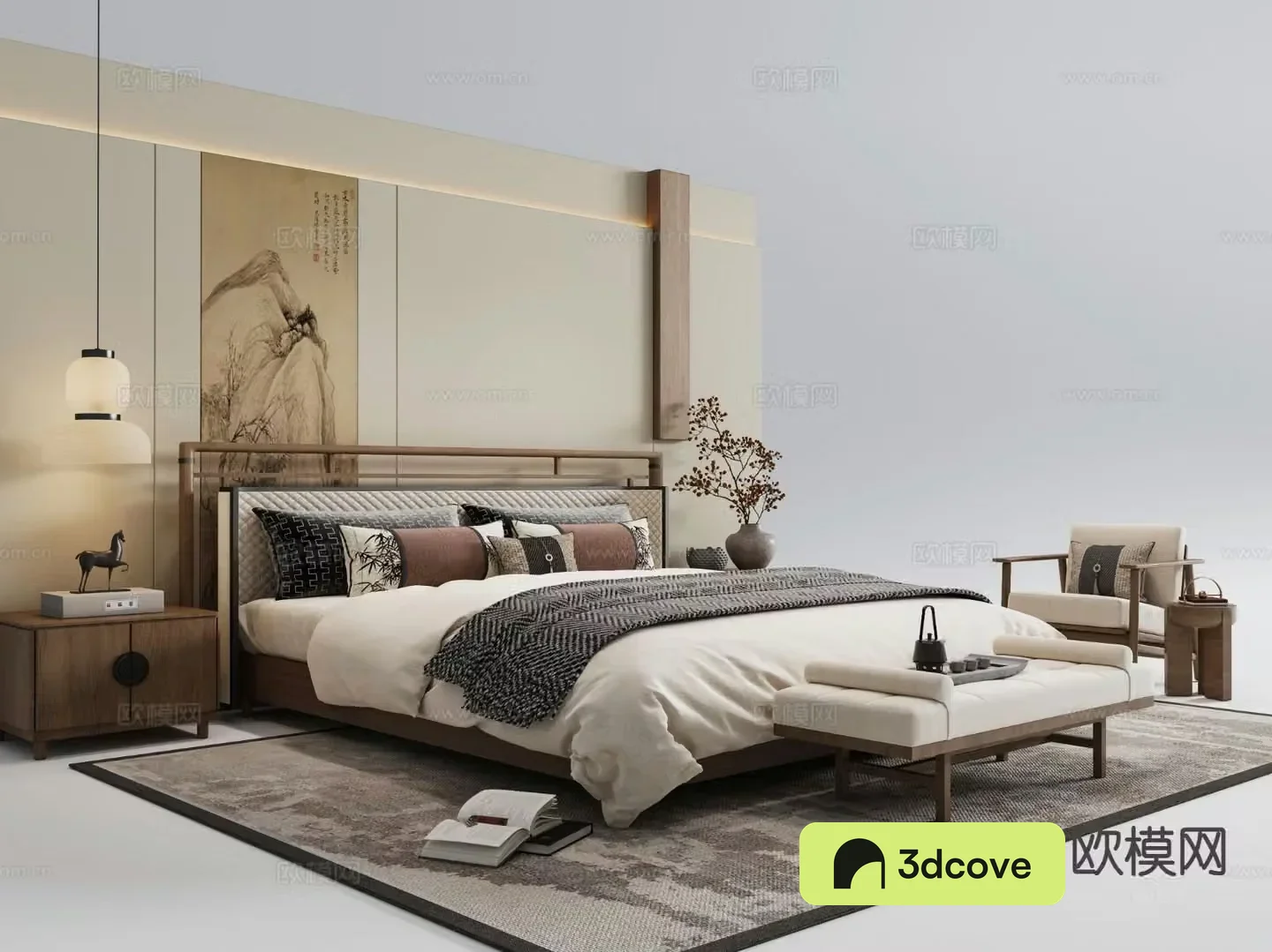 New Chinese style double bed