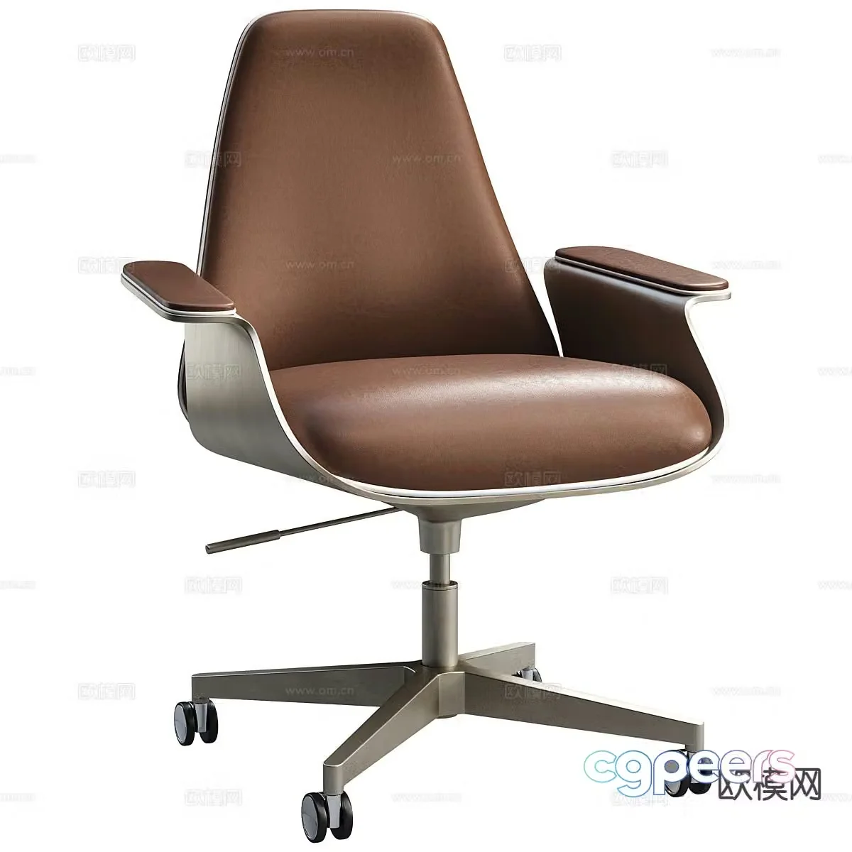 Leather office chair shift chair staff chair 3d model