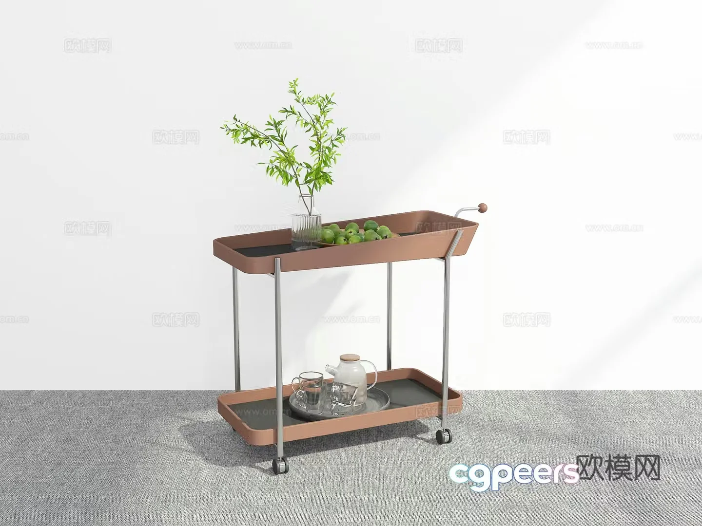 Modern trolley 3d model
