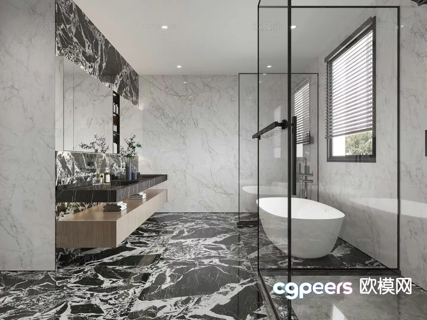 Modern bathroom bathroom 3d model