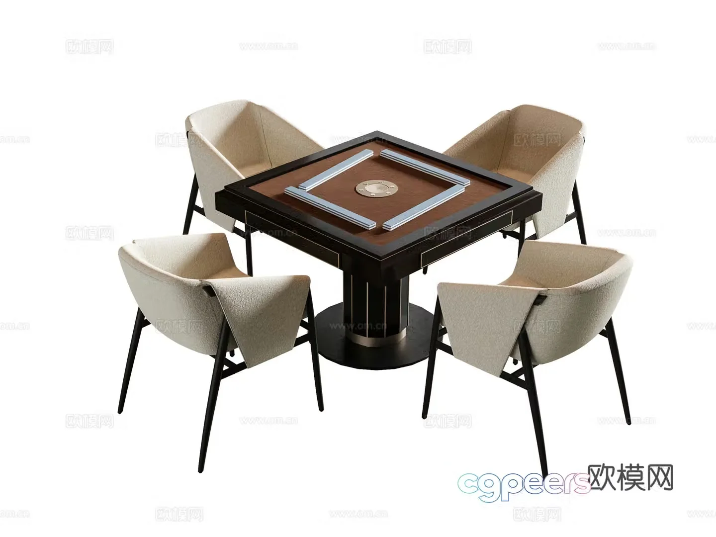 Modern mahjong table 3d model