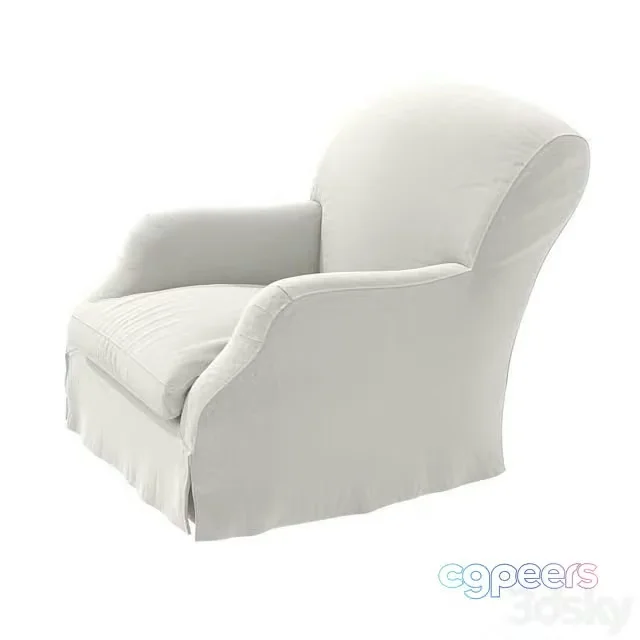 3ds Max Free – Custom made slipcovered chair