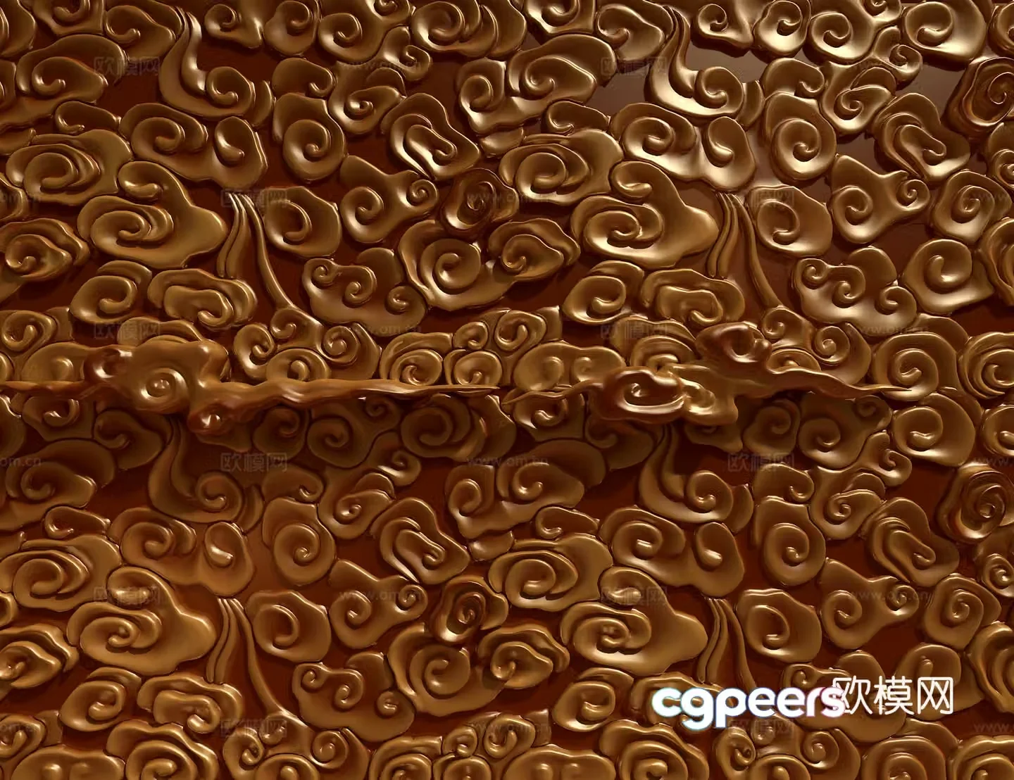 3D model of auspicious cloud