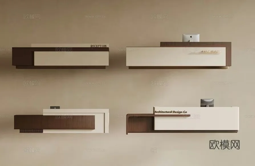 Modern Reception Desk 3D Model – 18278 – VRAY Render