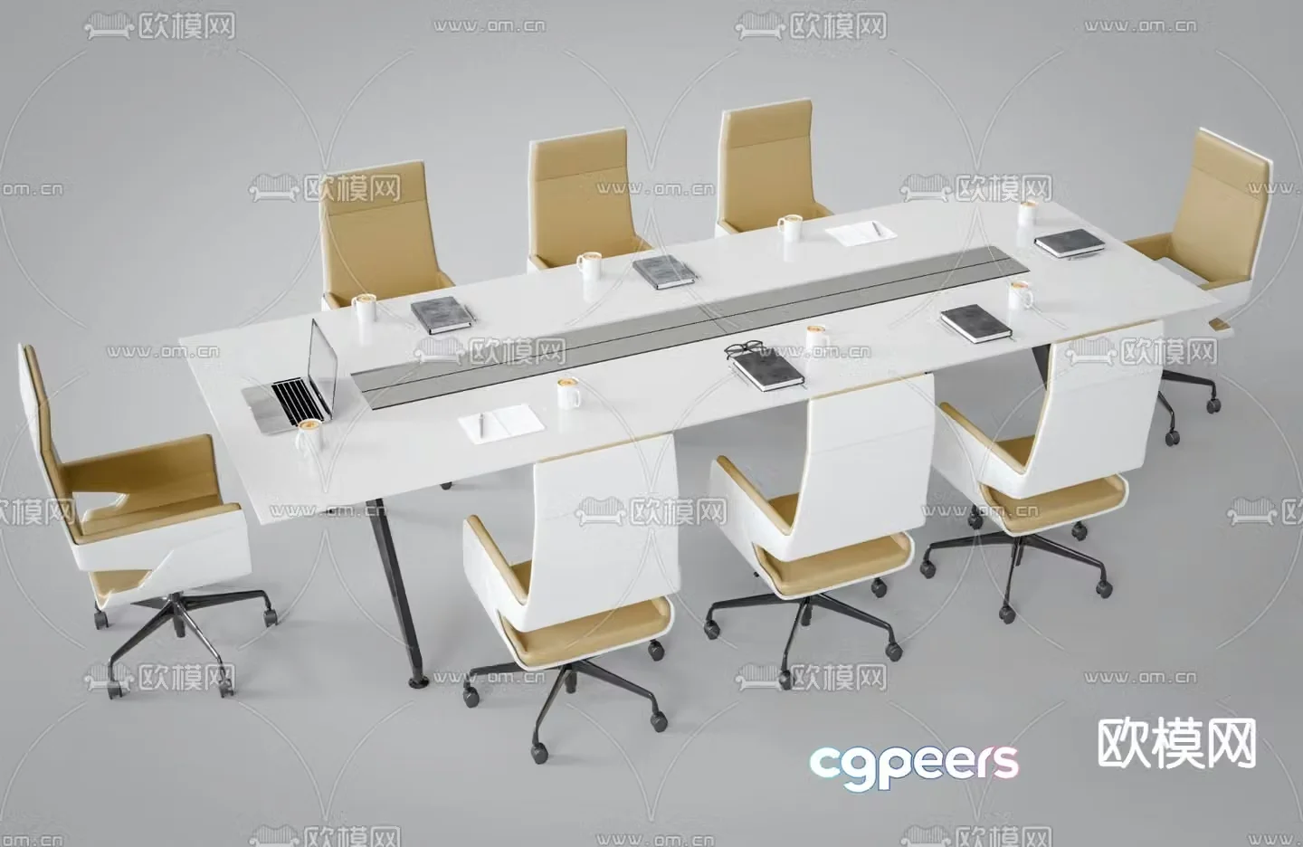 Conference tables and chairs conference table 3d model