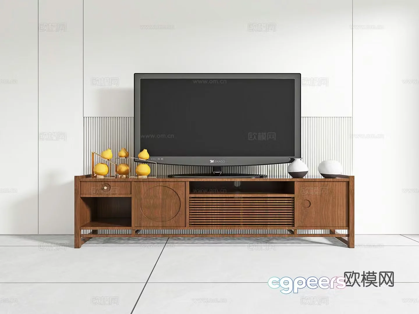 Chinese TV cabinet side cabinet 3D model