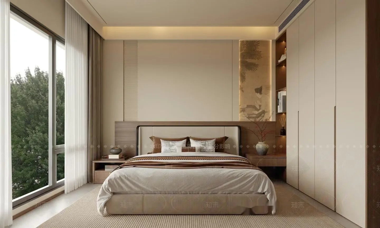 Modern Asian Bedroom 3D Model – 7156 – VRAY Render