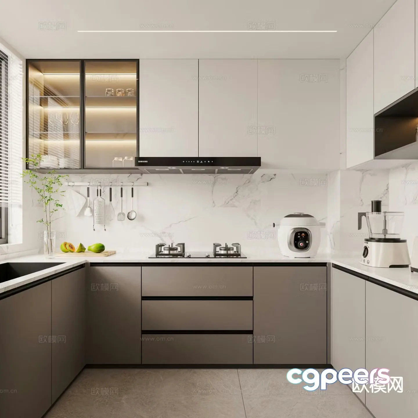 Modern kitchen 3d model