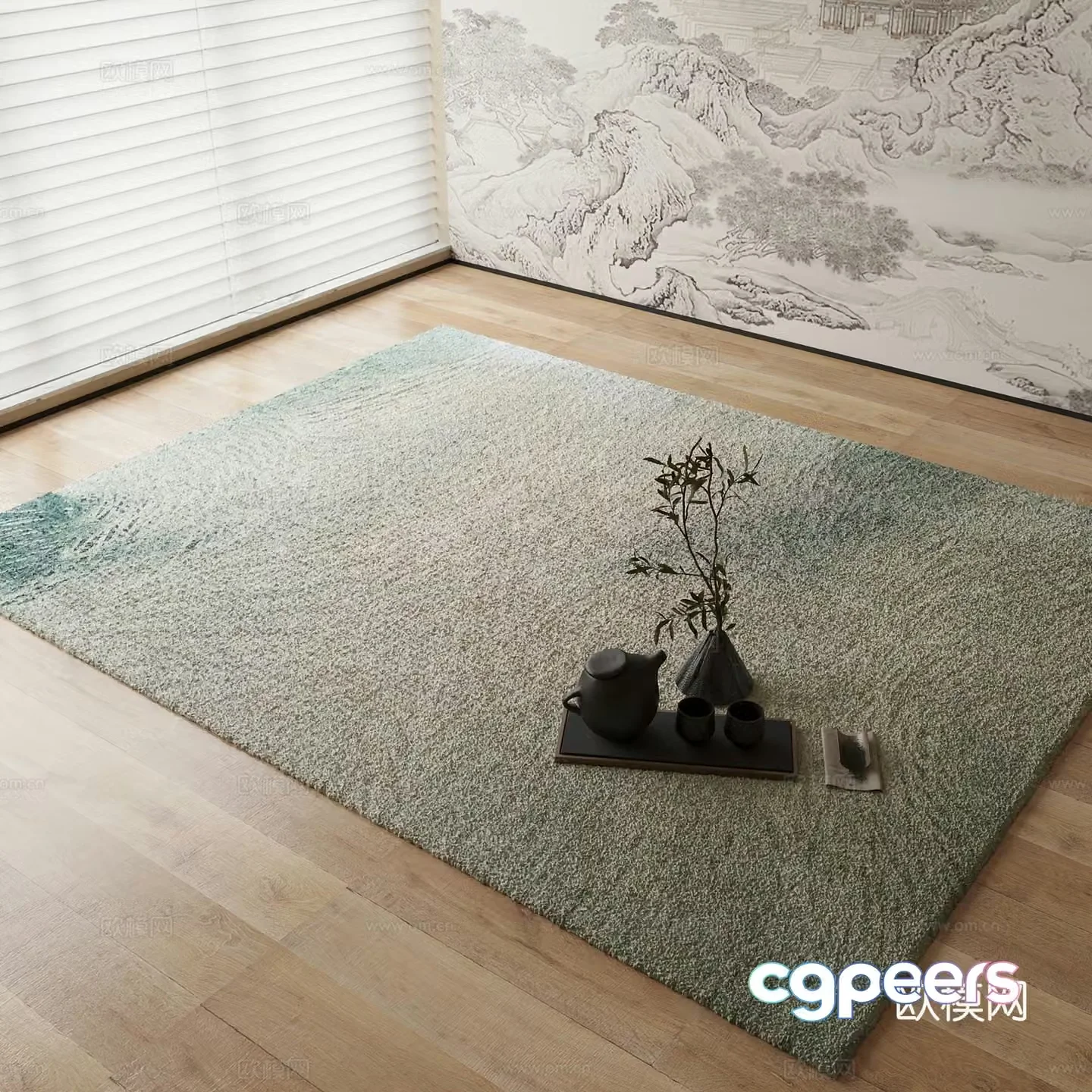 New Chinese carpet 3D model