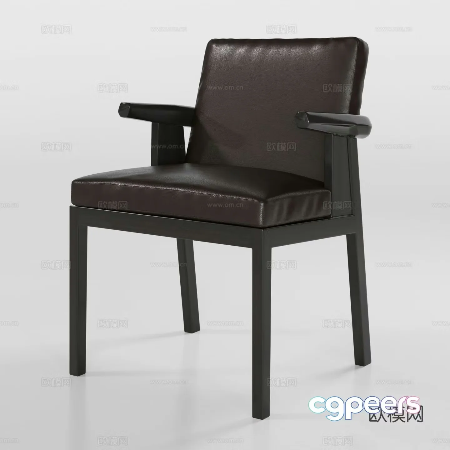 Italian style chair leisure chair 3d model