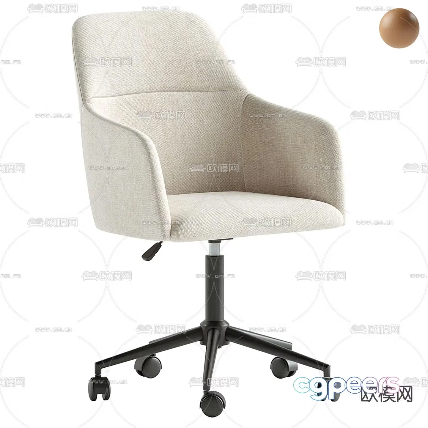 PotteryBarn modern office chair staff chair 3d model
