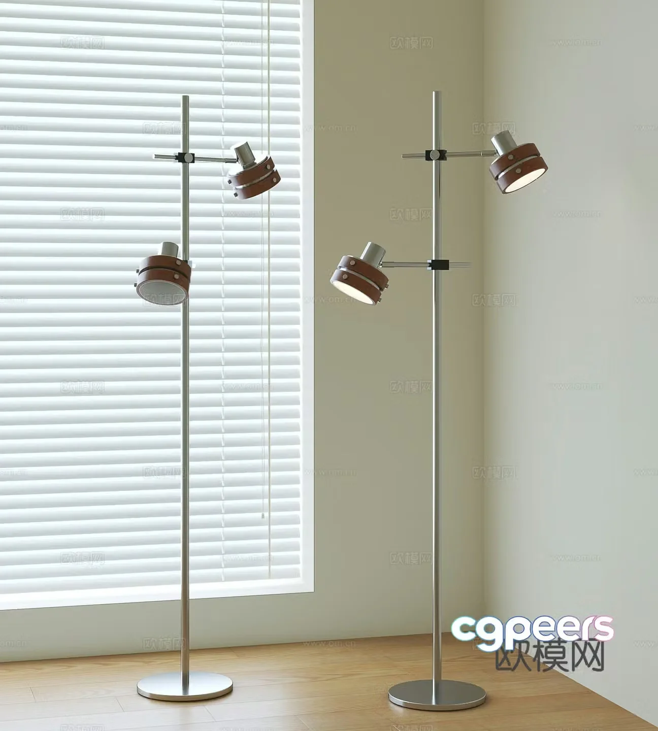 Medieval style floor lamp 3d model