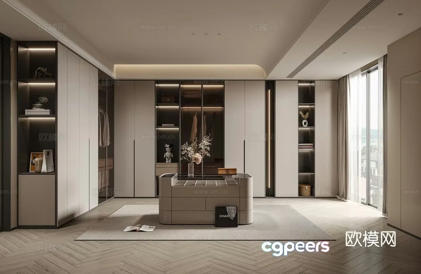Modern cloakroom 3d model