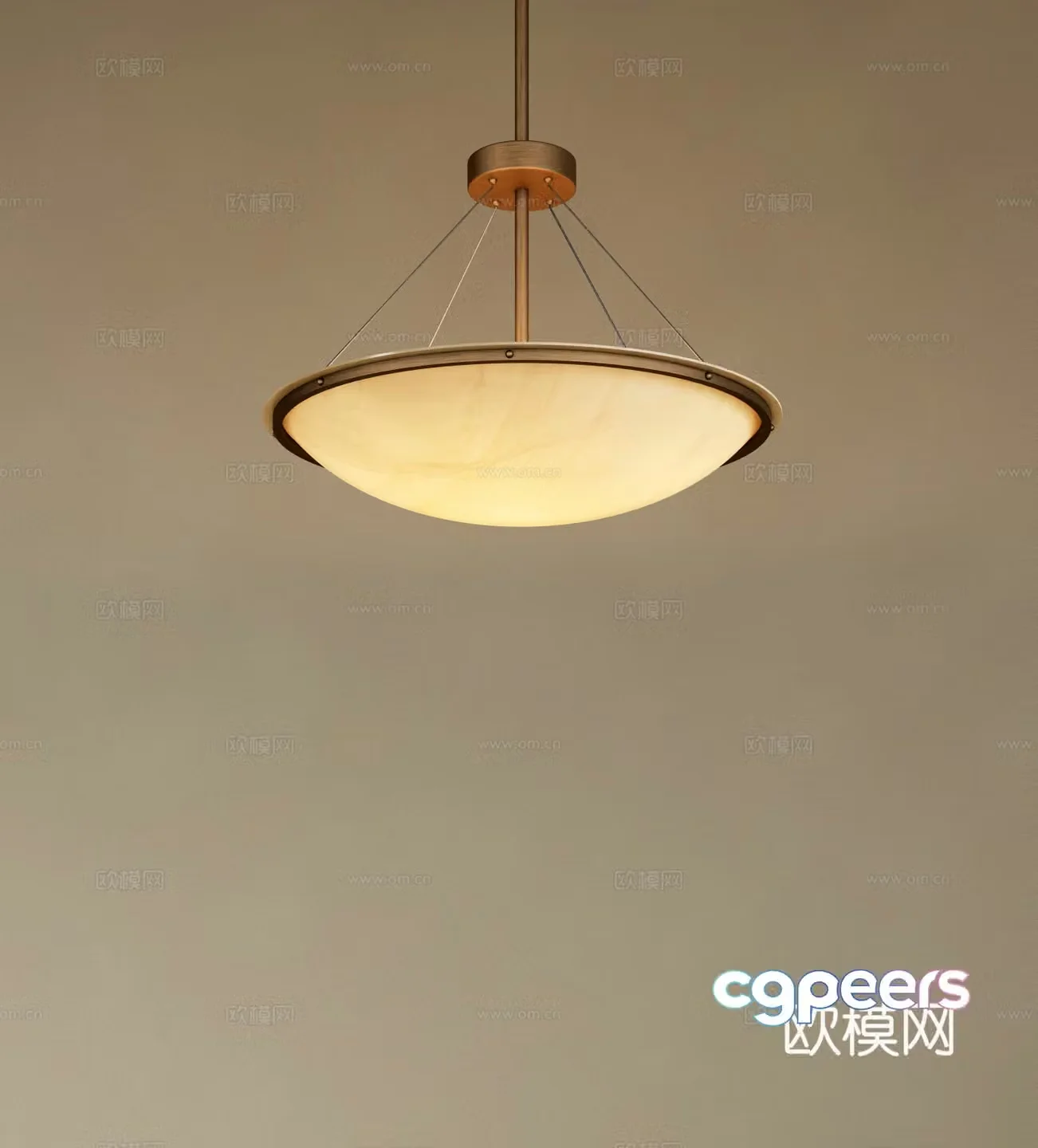 Modern metal chandeliers retro chandeliers light luxury chandeliers restaurant chandeliers translucent stone chandeliers 3D model
