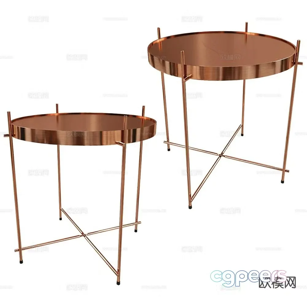 Zuiver Group light luxury side table corner table round table 3D model