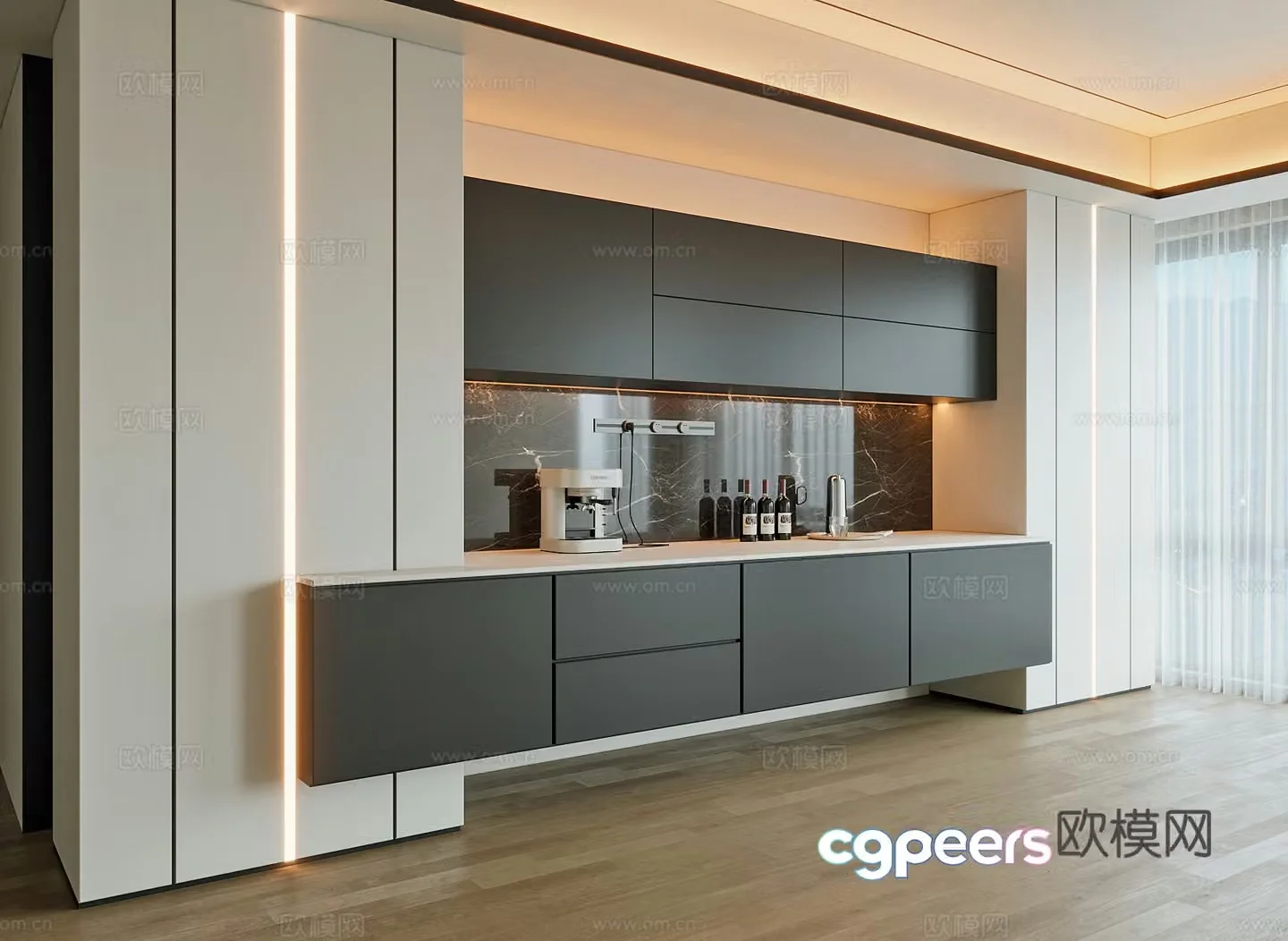 Modern Italian sideboard 3D model