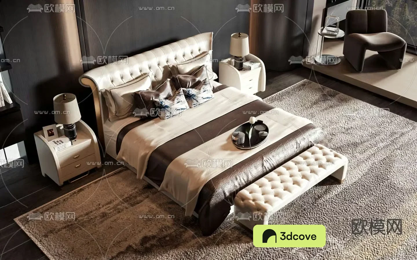 European double bed