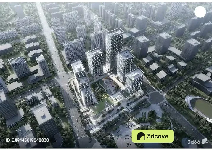 A Cityscape With Modern Buildings And Roads