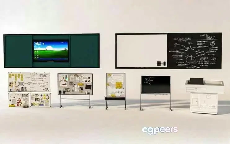 Office Whiteboard 3D Model – 15112 – VRAY Render