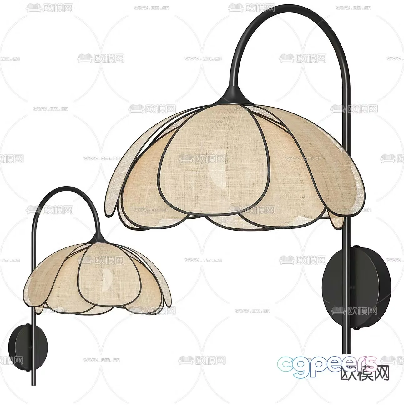 Vineyard wall lamp Flower wall lamp 3d model