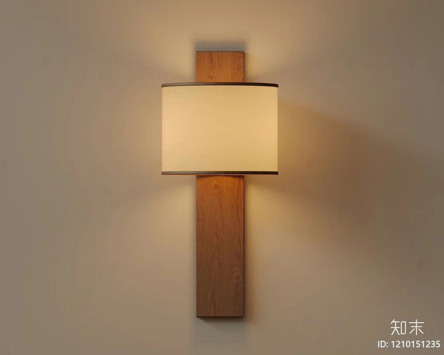 Wooden Cross-Shaped Light Fixture 3D Model – 6173 – VRAY Render
